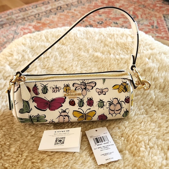 Adorable NWT Coach Chalk Creature Print Nolita Barrell Bag ♥️🪲🎁 - Picture 6 of 17